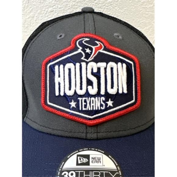 NFL Houston Texans New Era Hat 39Thirty Football Draft Fitted Trucker Hat M/L - Picture 2 of 10